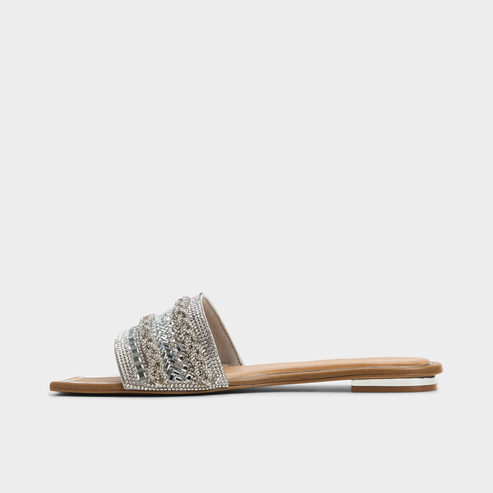 Silver Navalia Silver Women's Flats - Slide sandal | Aldo