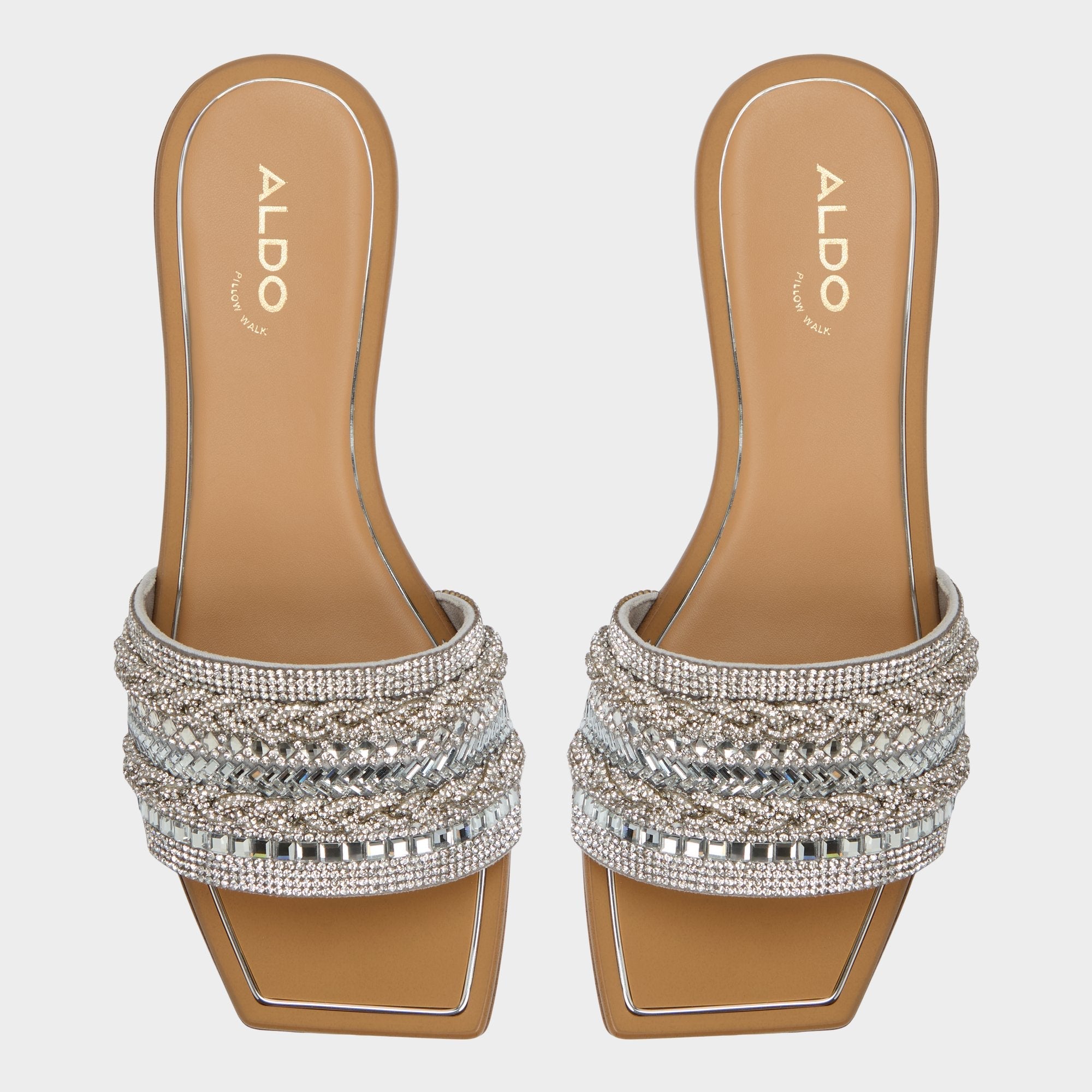 Silver Navalia Silver Women's Flats - Slide sandal | Aldo