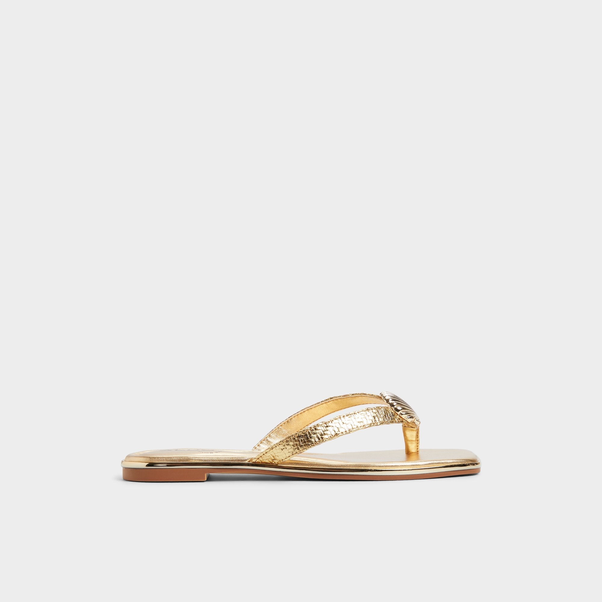 Gold Conchiglia Gold Women's Flats - Flip flop | Aldo