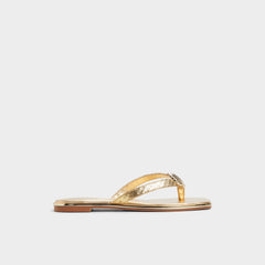 Gold Conchiglia Gold Women's Flats - Flip flop | Aldo