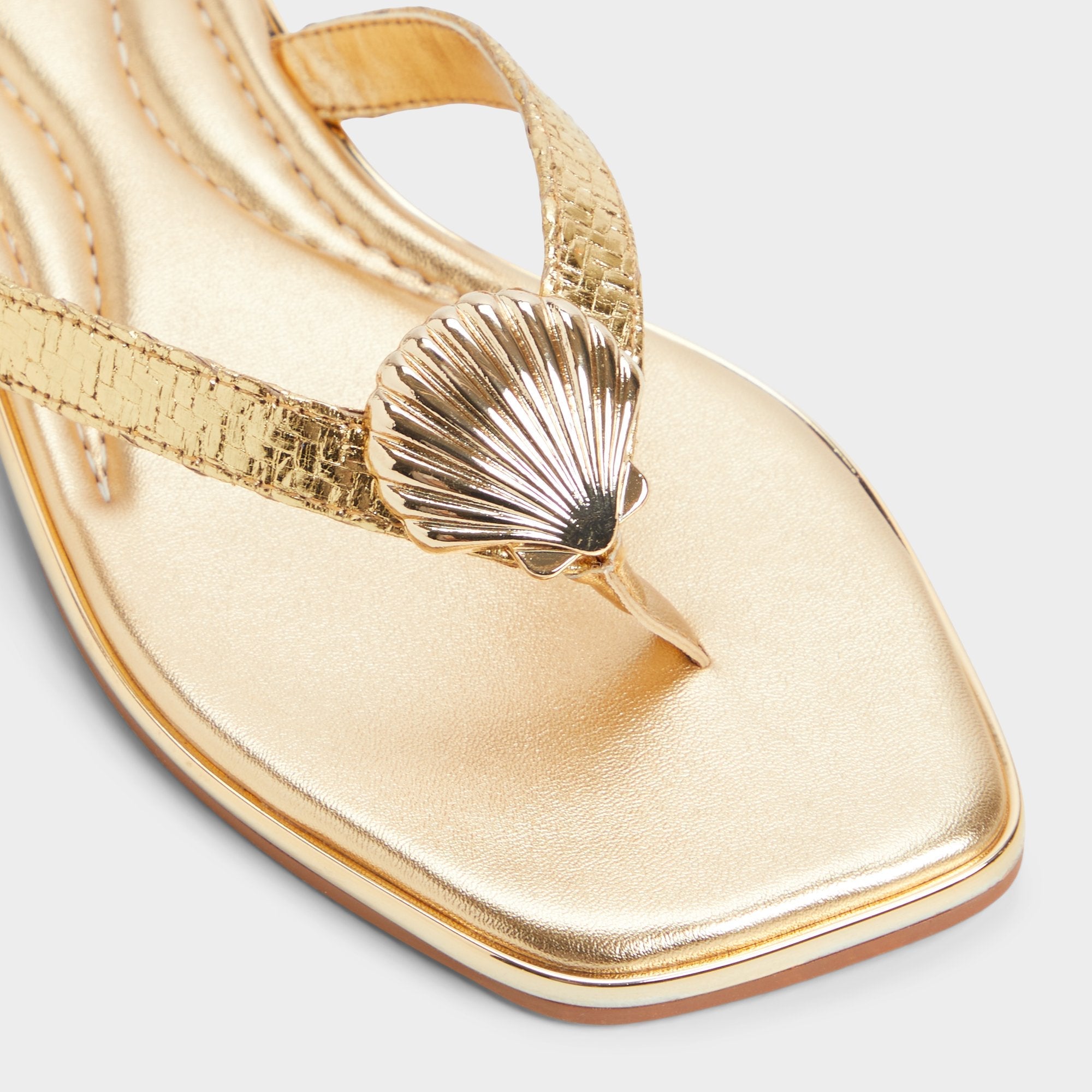 Gold Conchiglia Gold Women's Flats - Flip flop | Aldo