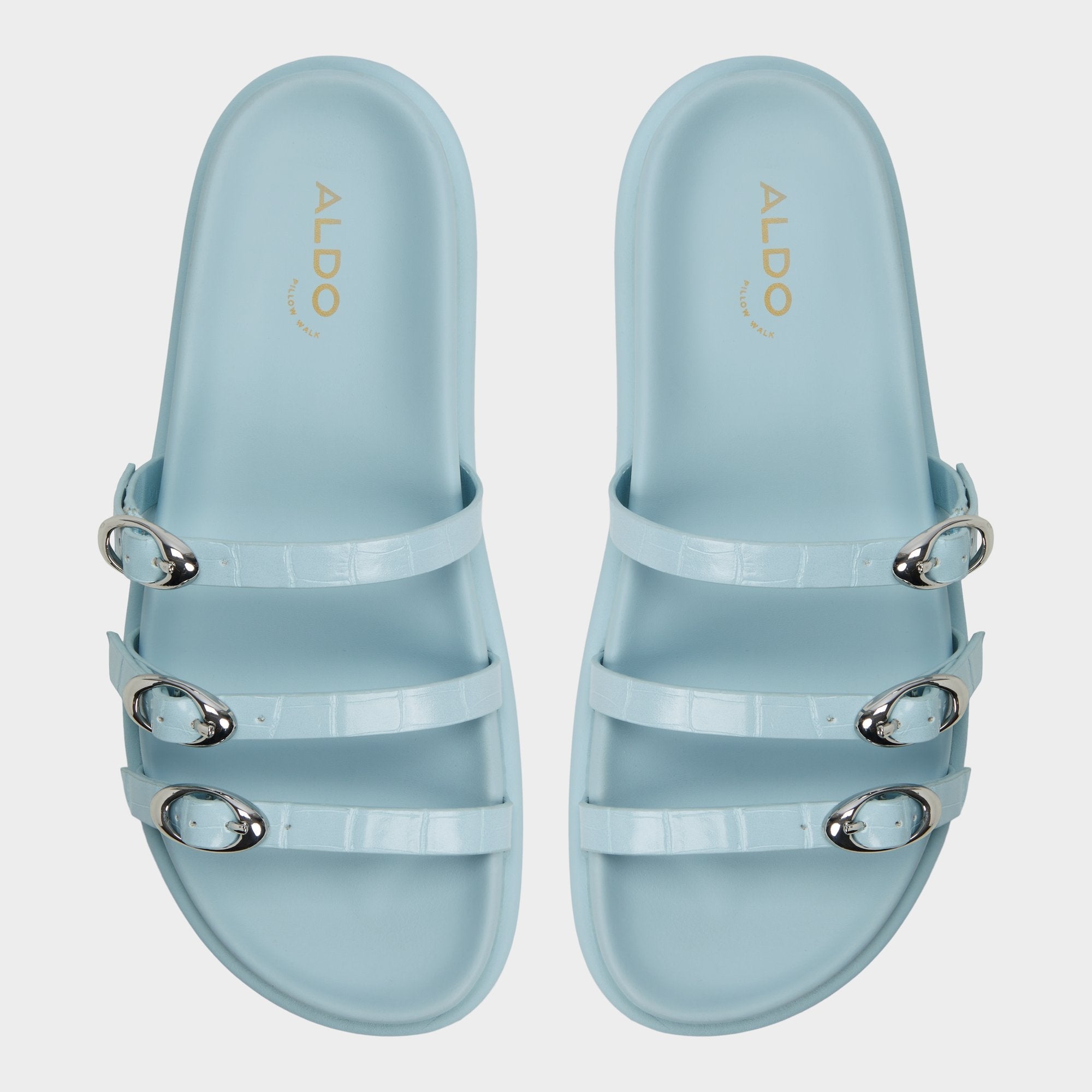 Pastel Blue Zephyra Pastel Blue Women's Footbed sandals - Footbed sandal | Aldo
