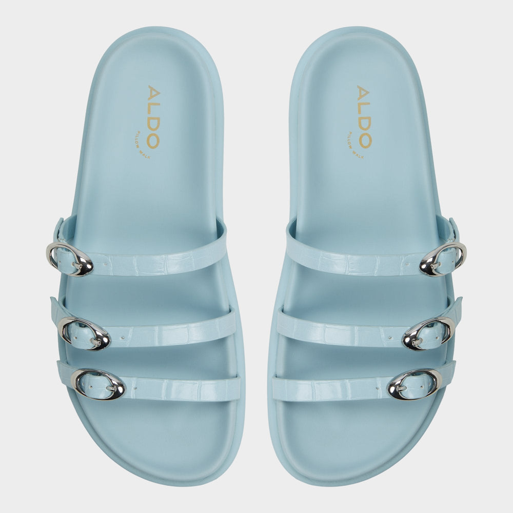Pastel Blue Zephyra Pastel Blue Women's Footbed sandals - Footbed sandal | Aldo