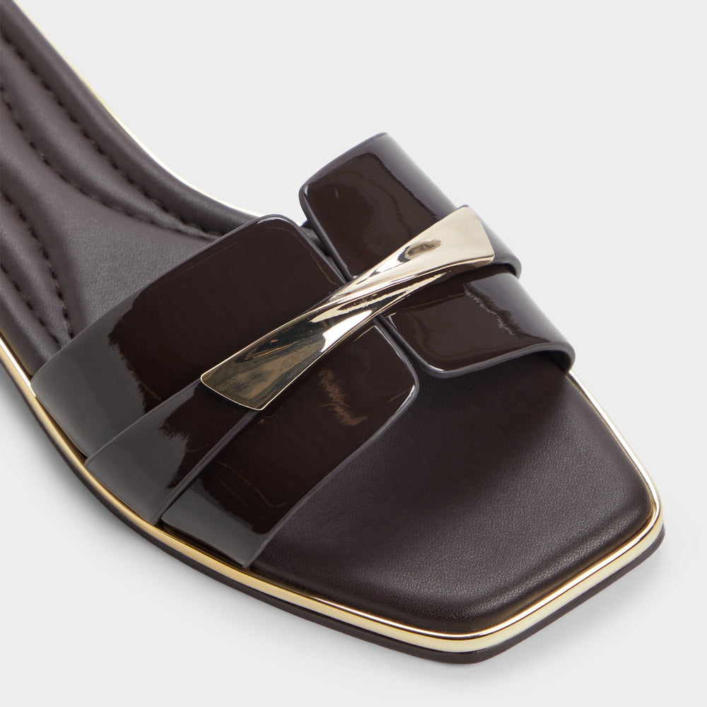 Medium brown Darlina Medium Brown Women's Flats - Slide sandal | Aldo