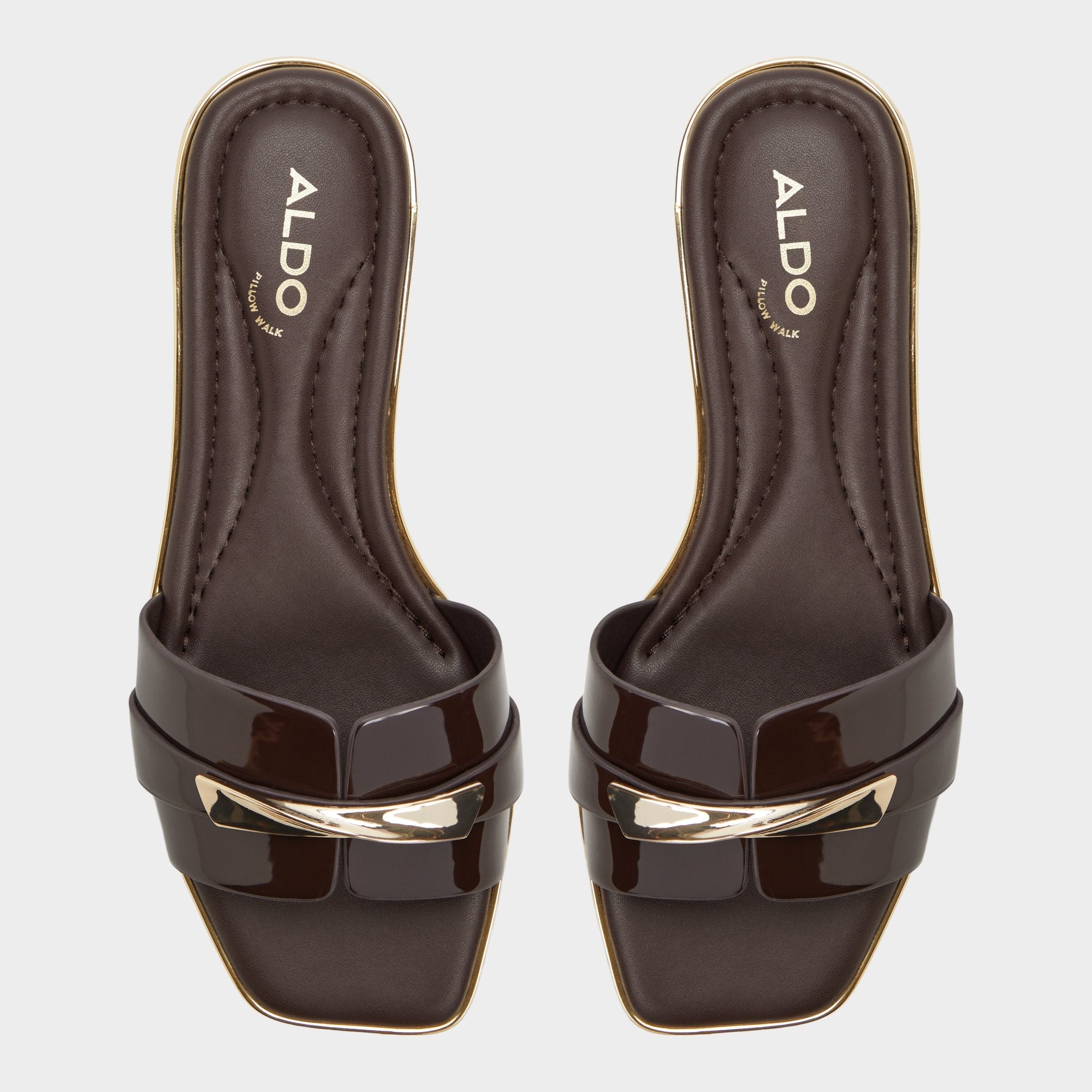 Medium brown Darlina Medium Brown Women's Flats - Slide sandal | Aldo