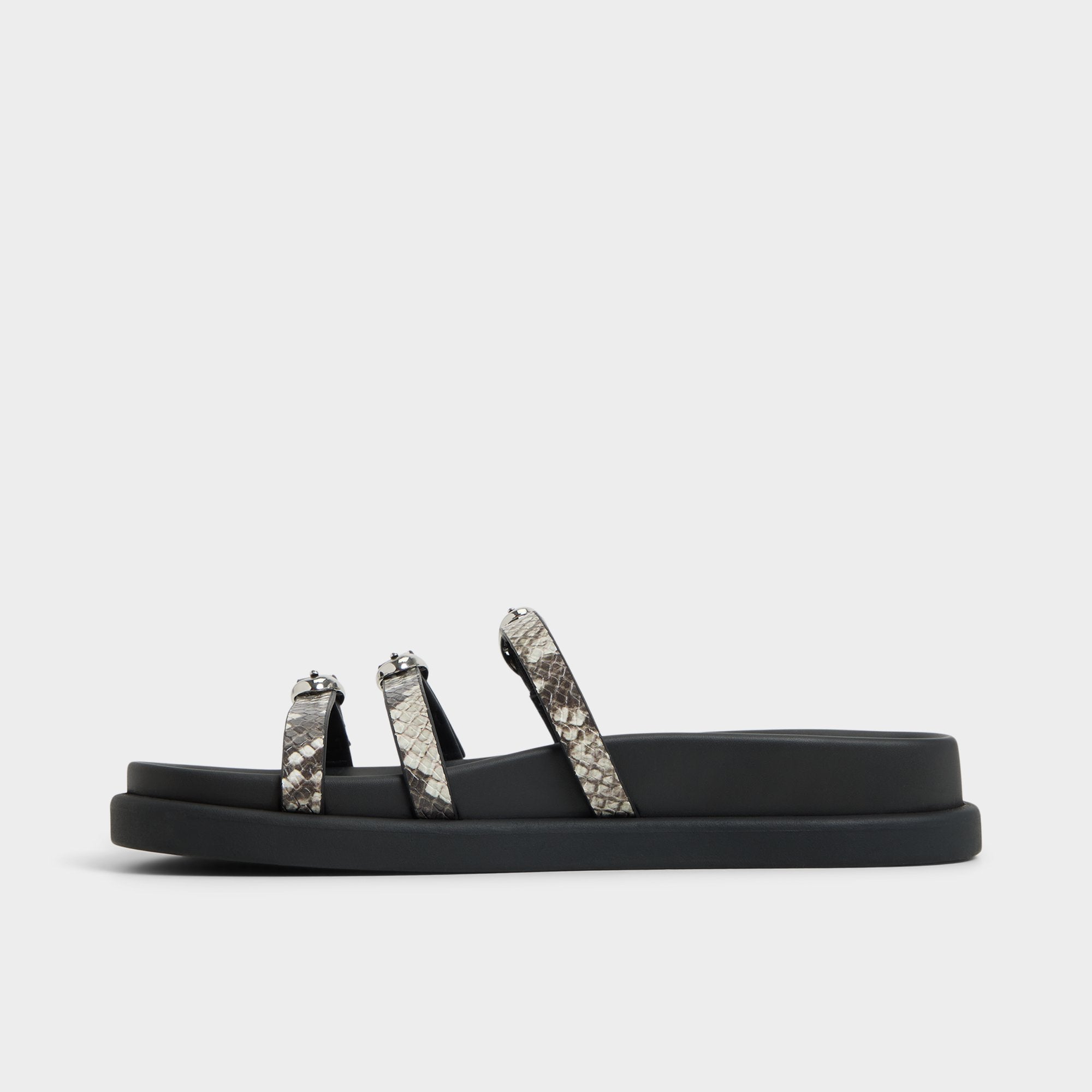 White/Black Zephyra White/Black Women's Footbed sandals - Footbed sandal | Aldo