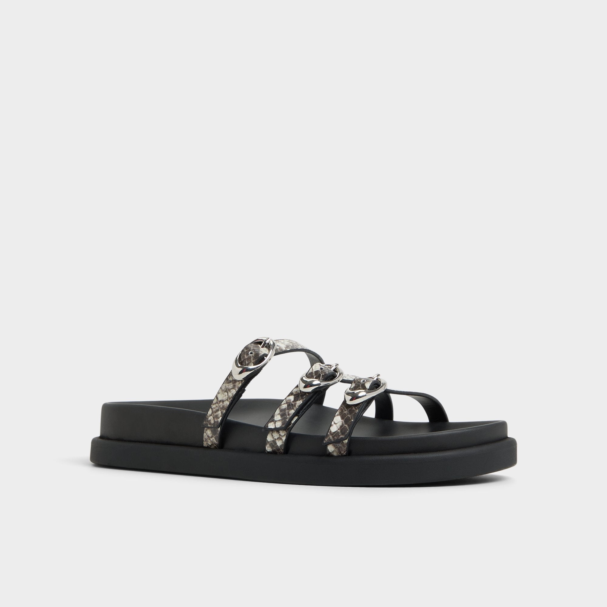 White/Black Zephyra White/Black Women's Footbed sandals - Footbed sandal | Aldo