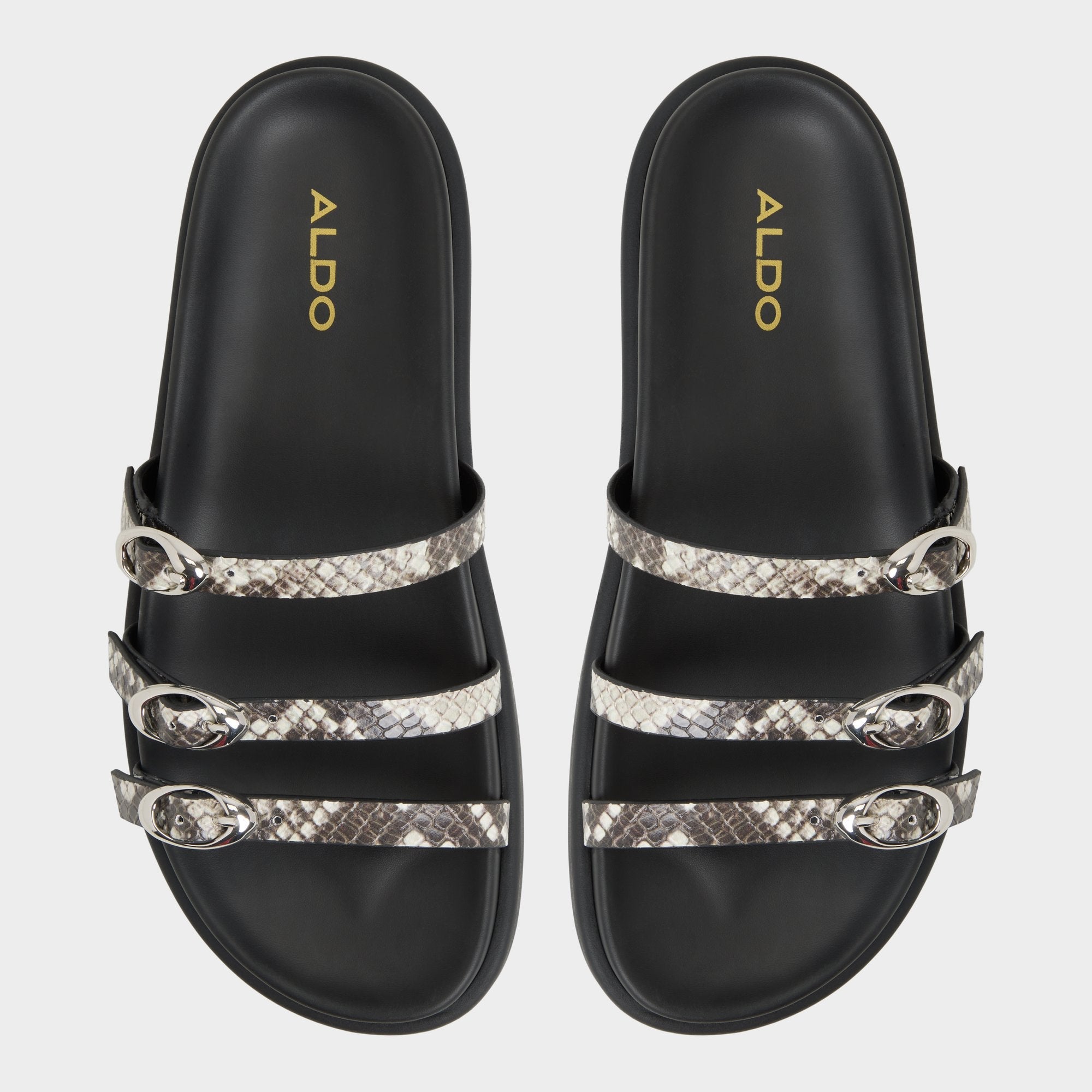 White/Black Zephyra White/Black Women's Footbed sandals - Footbed sandal | Aldo
