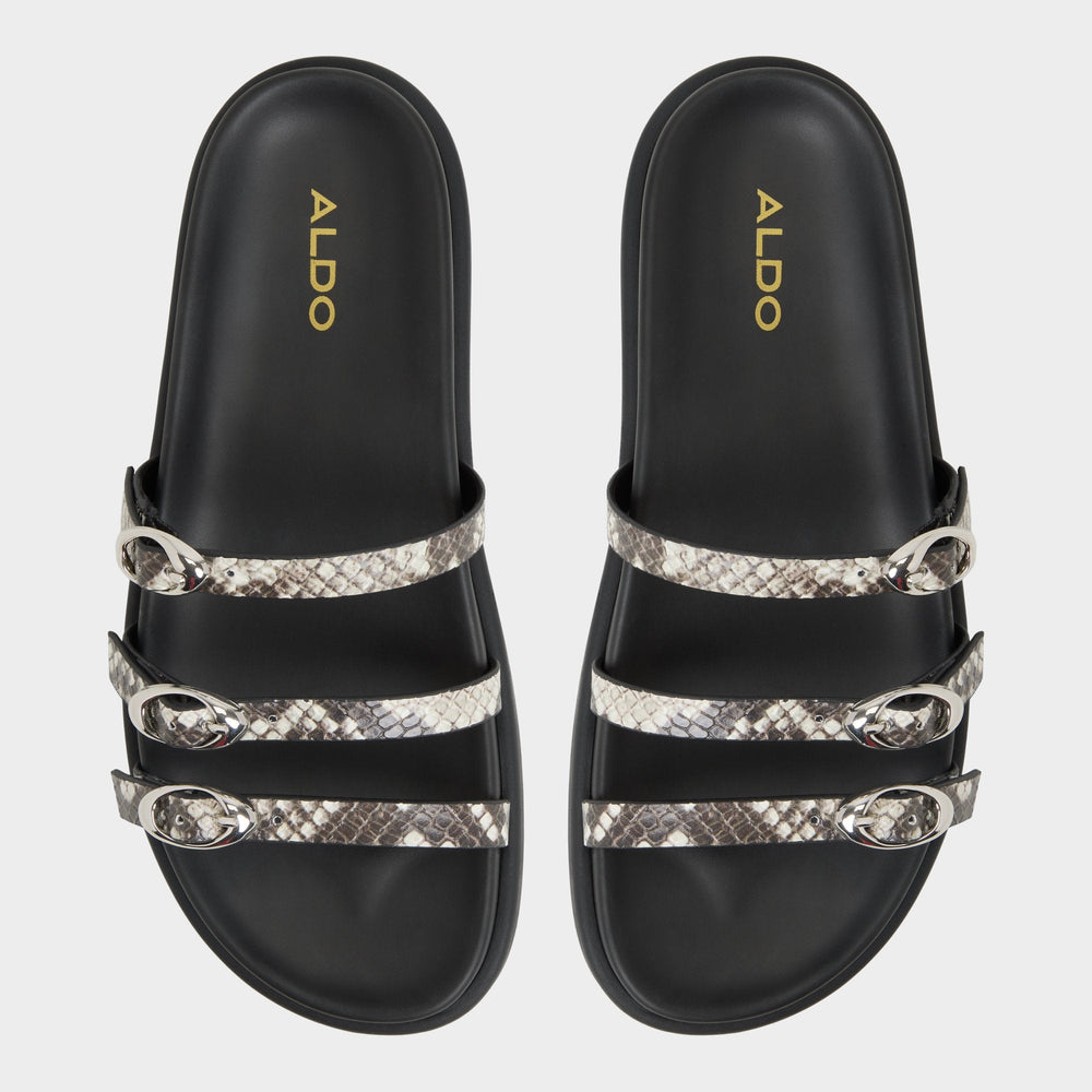 White/Black Zephyra White/Black Women's Footbed sandals - Footbed sandal | Aldo