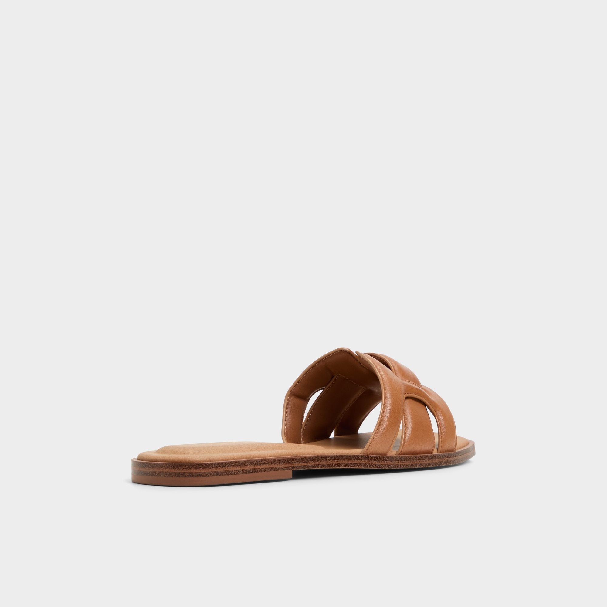 Medium Brown Eleny Medium Brown Women's Flats - Slide sandal | Aldo