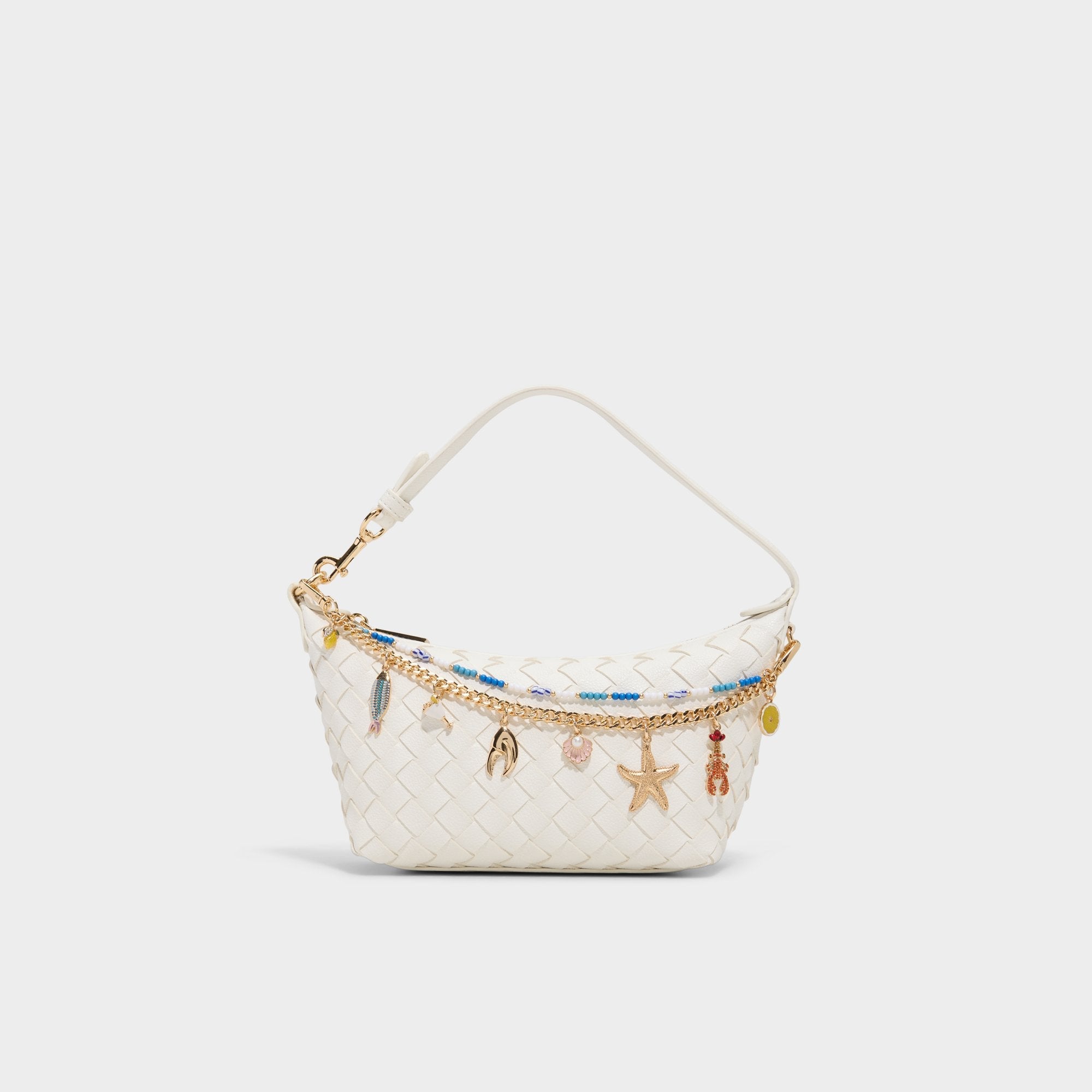 White Frankiewoven White Women's Shoulder Bags - Shoulder bag | Aldo