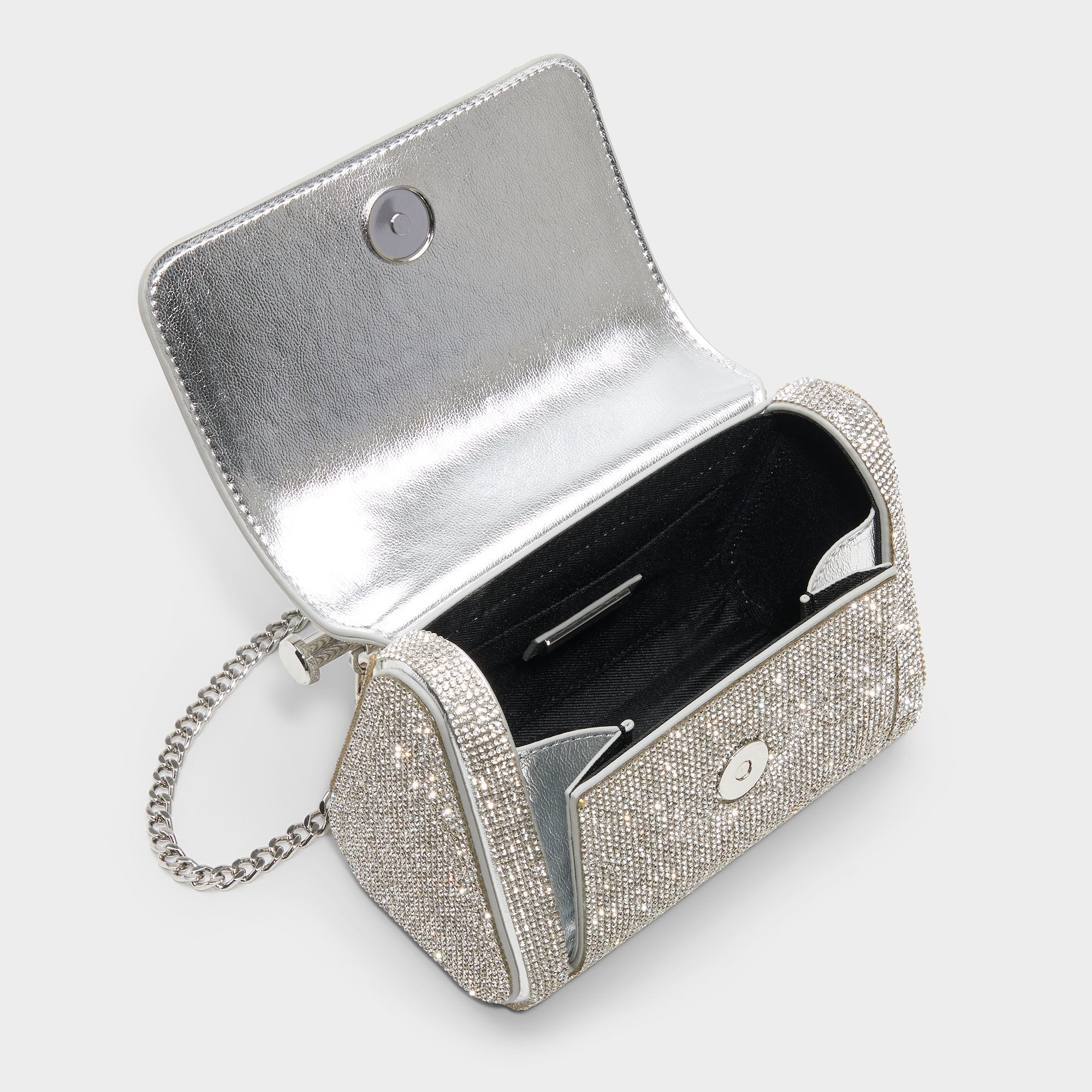 Silver Blingchic Silver Women's Clutches & Evening bags - Top handle bag | Aldo