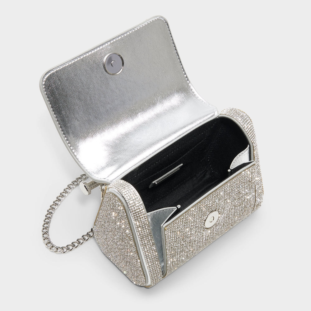 Silver Blingchic Silver Women's Clutches & Evening bags - Top handle bag | Aldo