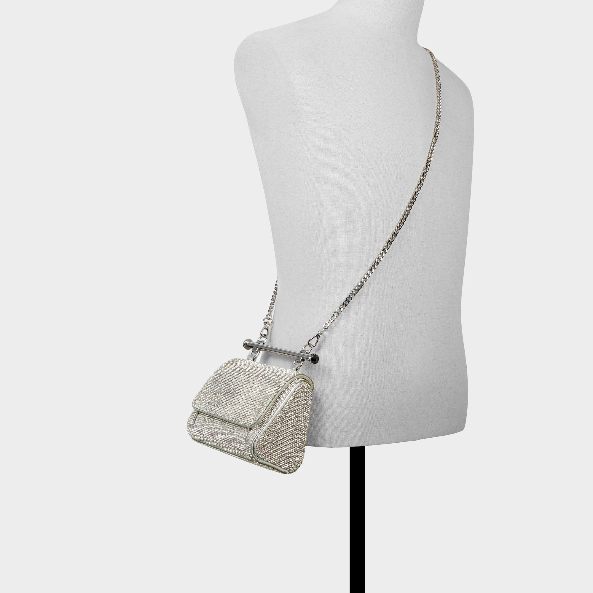 Silver Blingchic Silver Women's Clutches & Evening bags - Top handle bag | Aldo