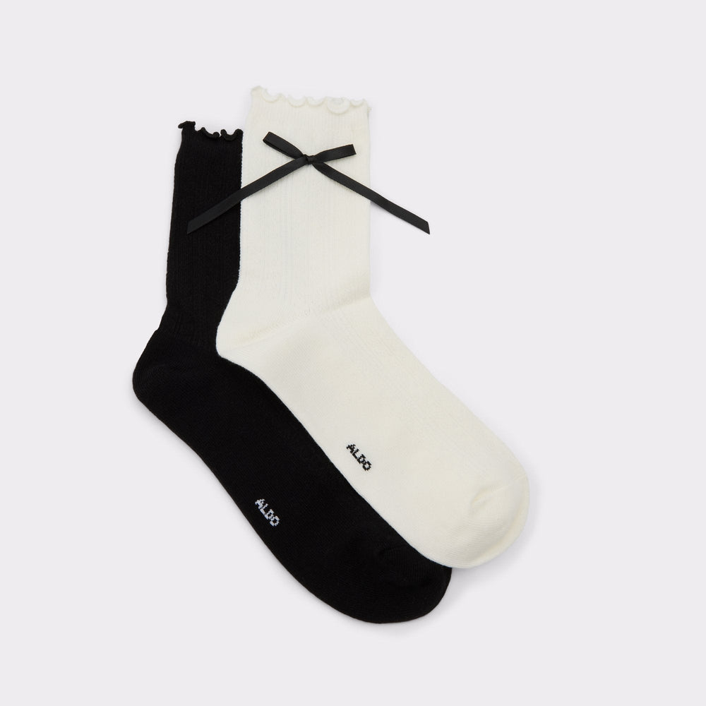 Black/white Cutiebow in Black White - Socks | Aldo