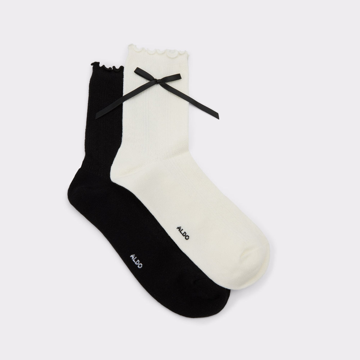 Black/white Cutiebow in Black White - Socks | Aldo
