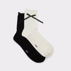 Black/white Cutiebow in Black White - Socks | Aldo