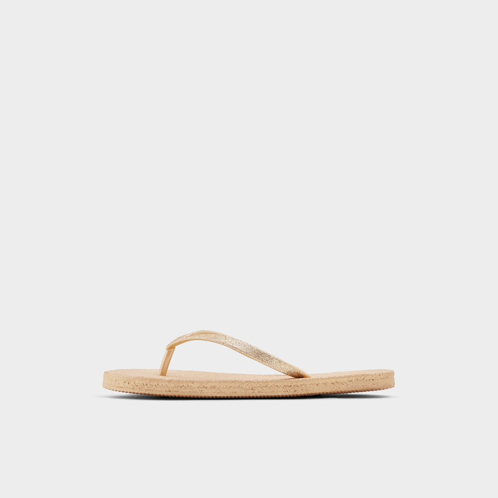 Gold Aloomba Gold Women's Flats - Flip flop | Aldo