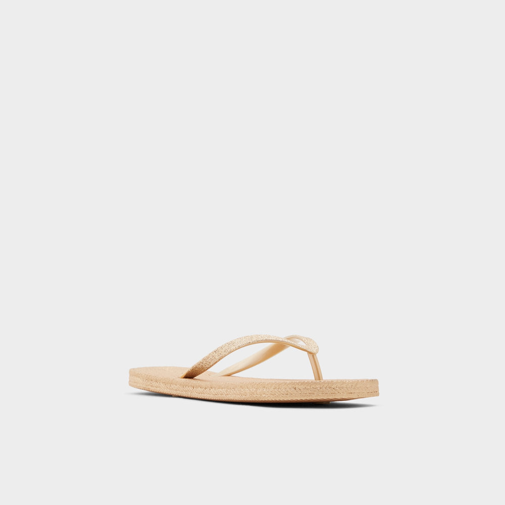 Gold Aloomba Gold Women's Flats - Flip flop | Aldo