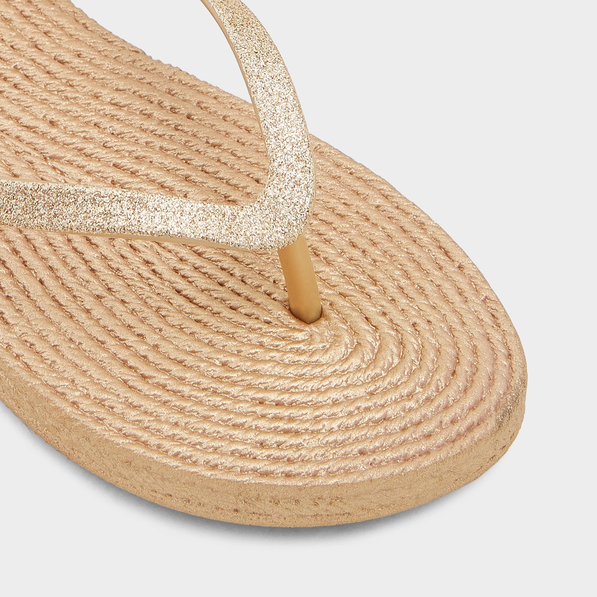 Gold Aloomba Gold Women's Flats - Flip flop | Aldo