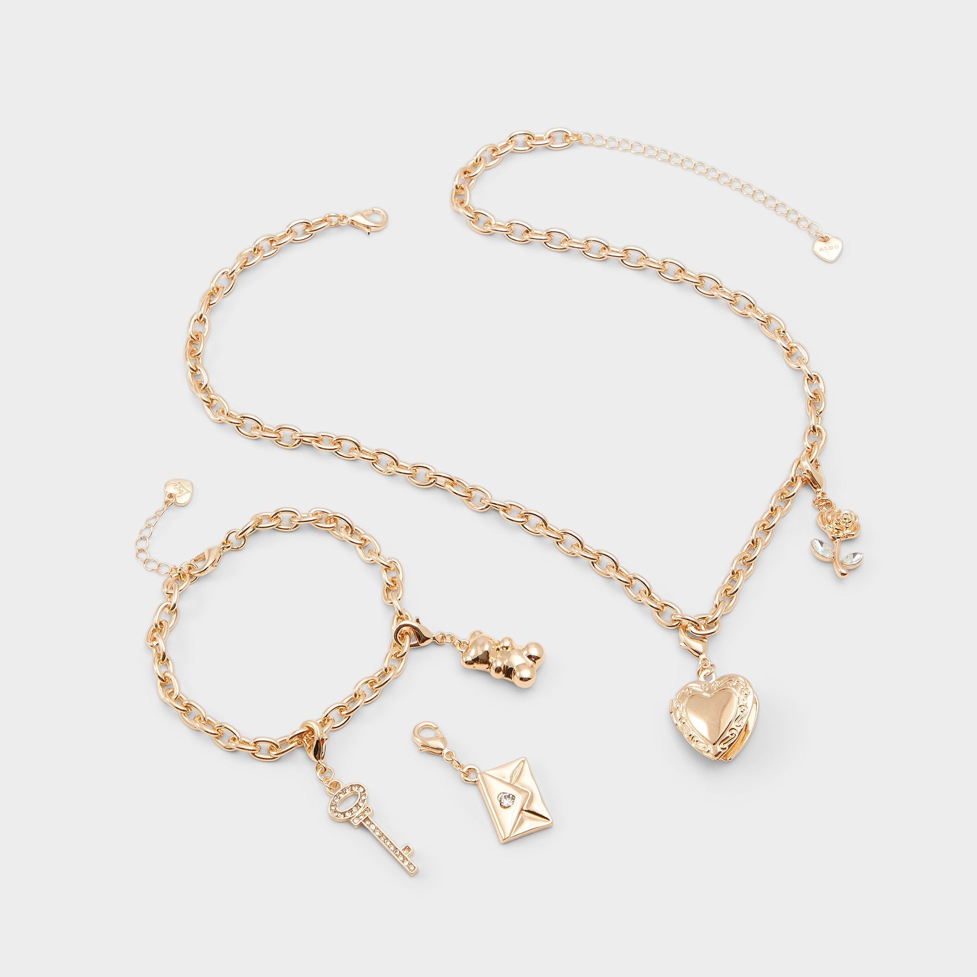 Gold/Clear Multi Bemyvalentine Gold/Clear Multi Women's Specialty - Necklace & bracelet set | Aldo
