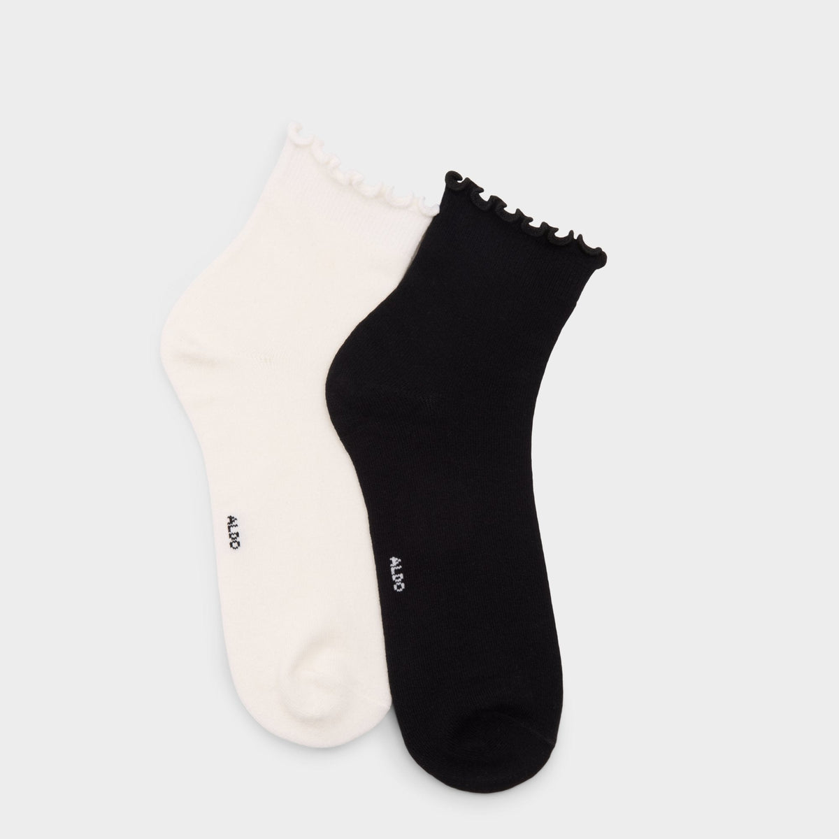 Black/White Frilluxe in Black White - Crew socks | Aldo