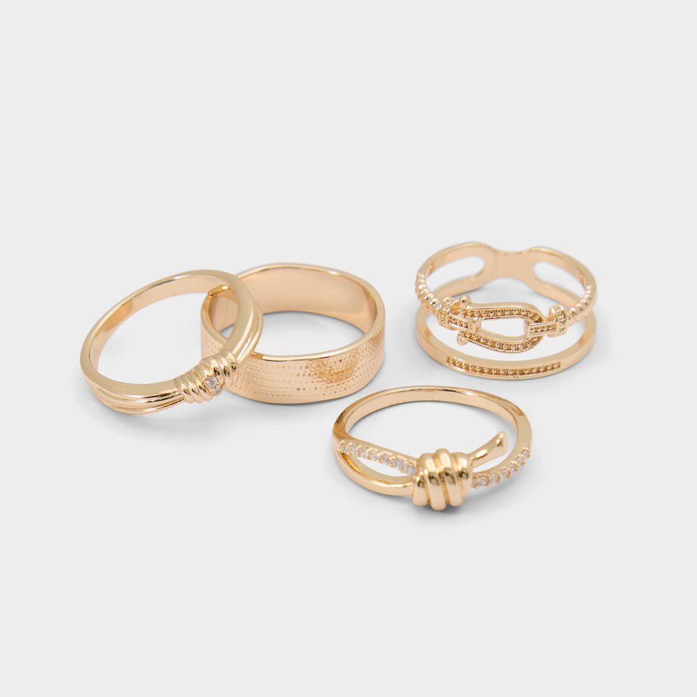 Gold/Clear Multi Knotta in Gold Clear Multi - Multi finger rings | Aldo