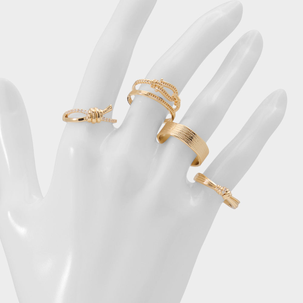 Gold/Clear Multi Knotta in Gold Clear Multi - Multi finger rings | Aldo