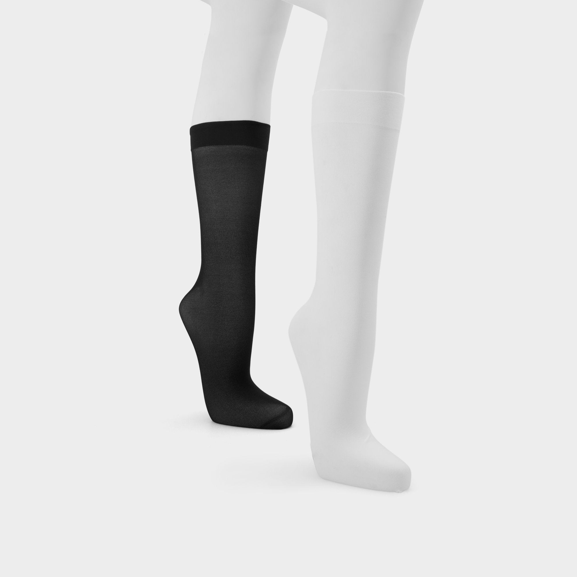 Black/White Sleekstep in Black White - Knee high socks | Aldo