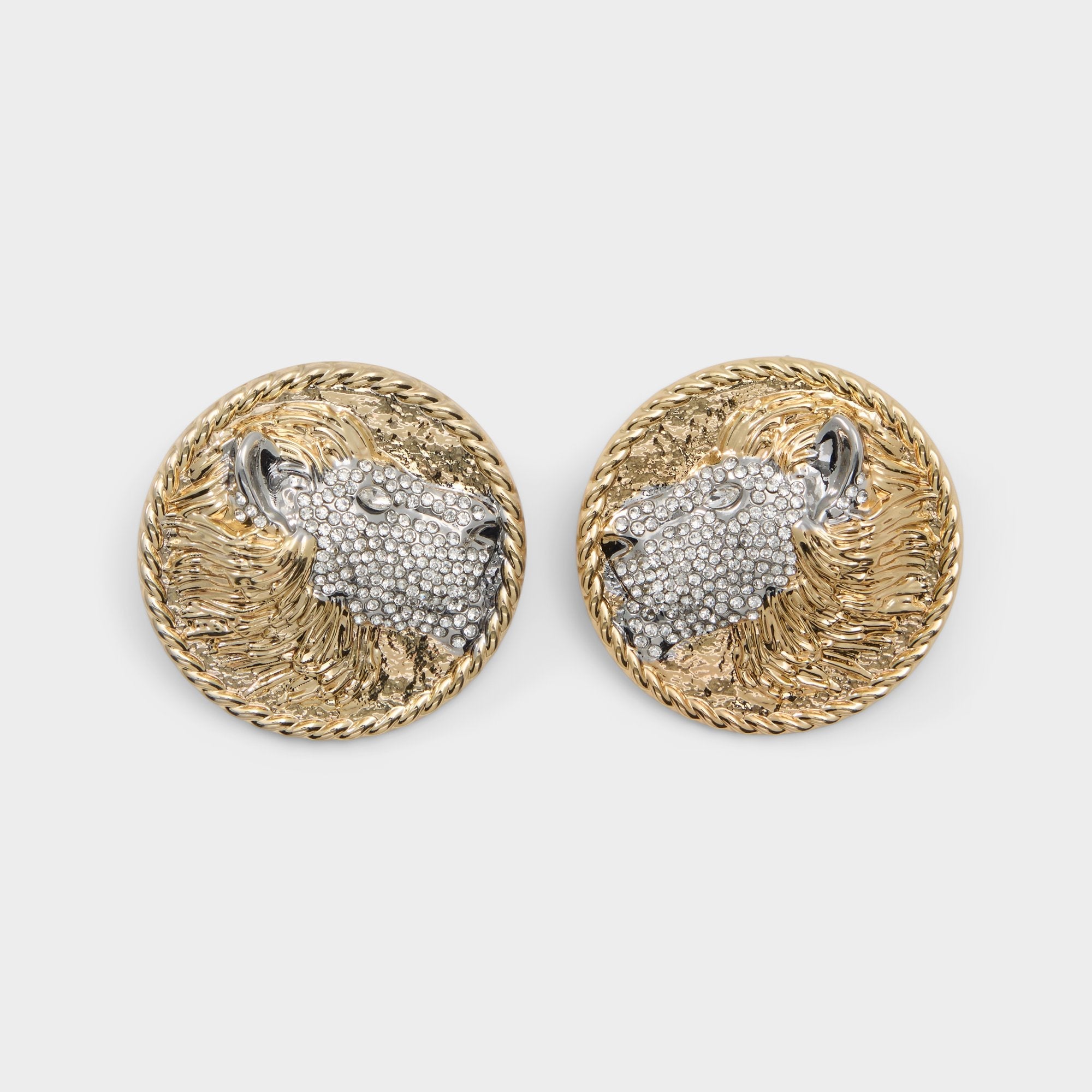 Gold/clear multi Lionesse in Gold Clear Multi - Button earrings | Aldo