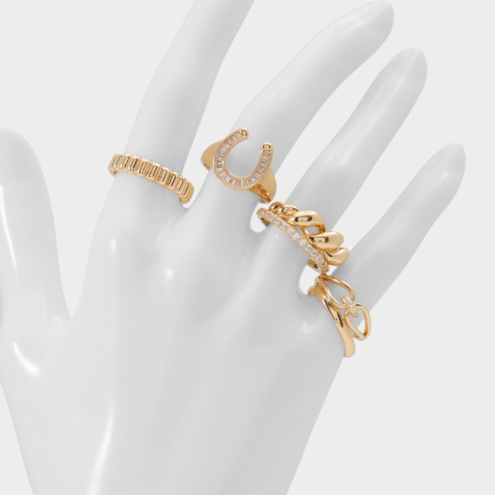 Gold/Clear Multi Luckyrings in Gold Clear Multi - Multi finger rings | Aldo