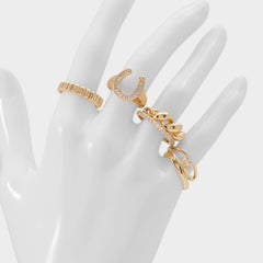 Gold/Clear Multi Luckyrings in Gold Clear Multi - Multi finger rings | Aldo