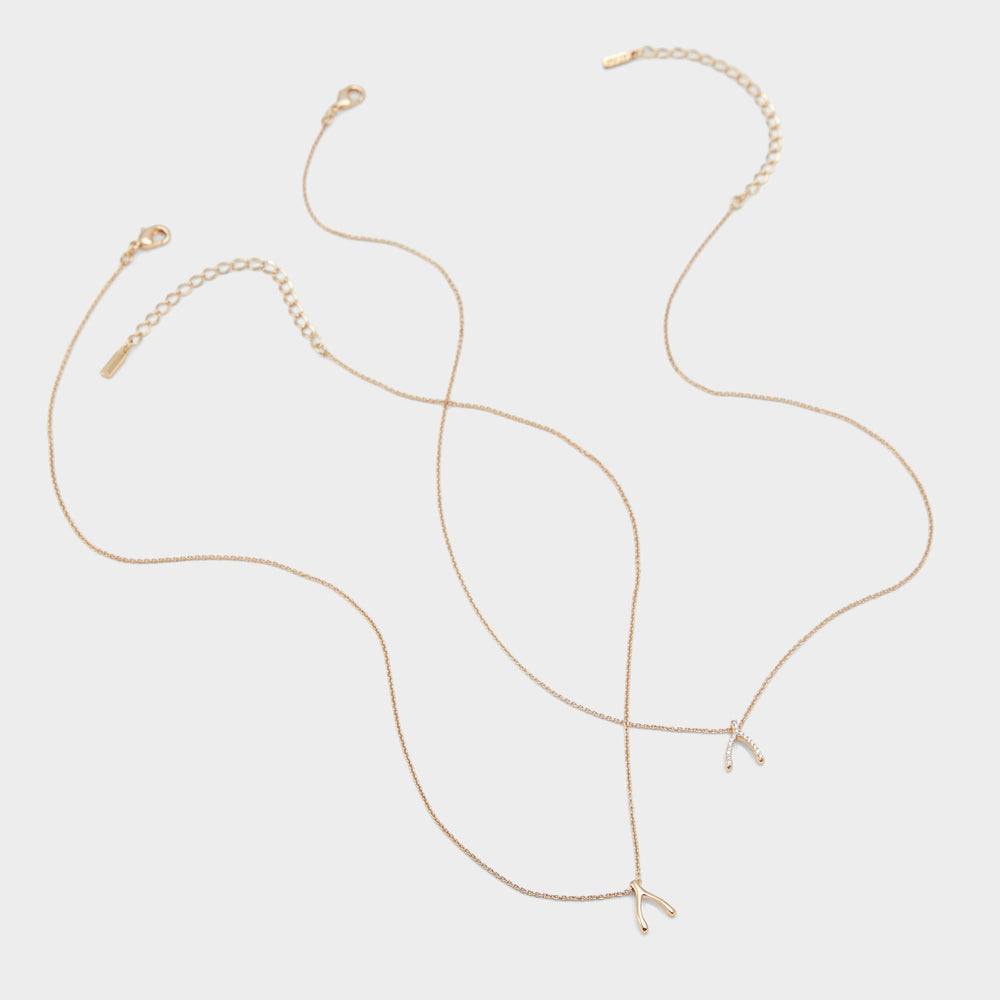 Gold/Clear Multi Makeawish Gold/Clear Multi Women's Necklaces - Gift set | Aldo