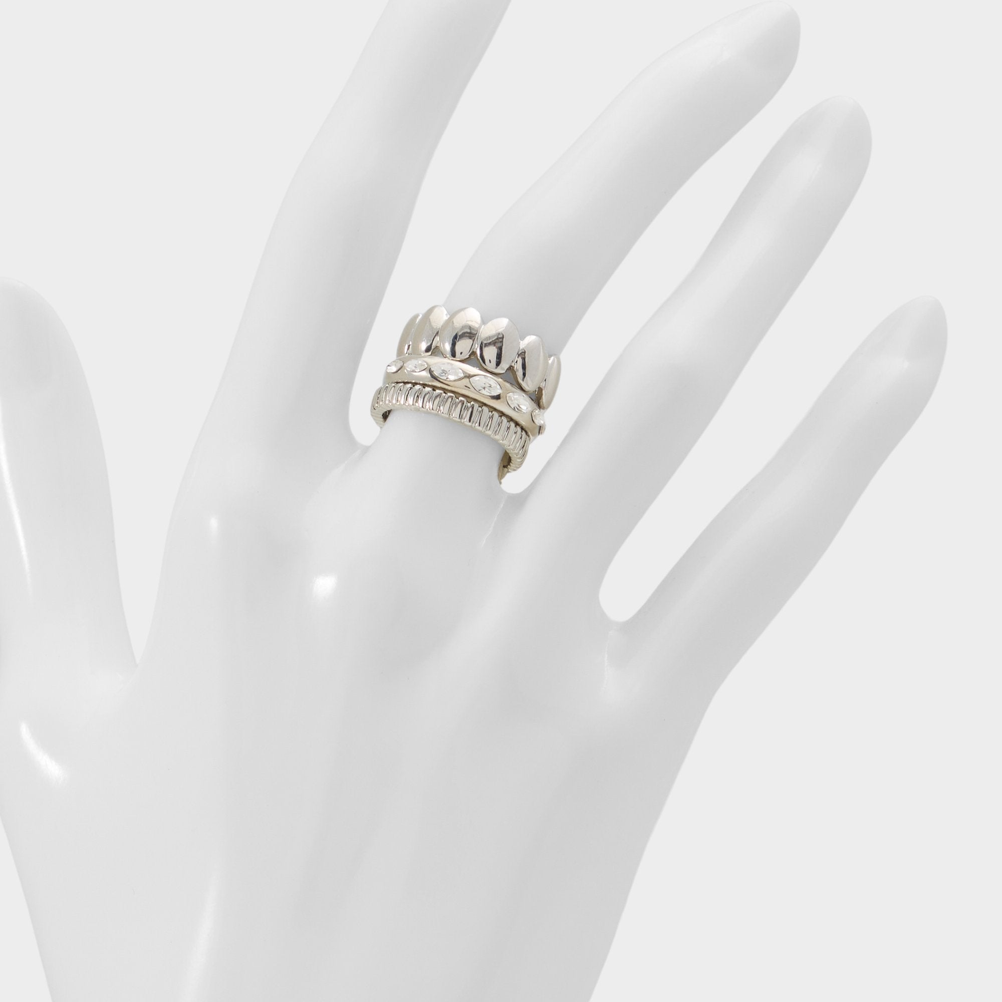Silver/clear multi Bublle in Silver Clear Multi - Stackable rings | Aldo