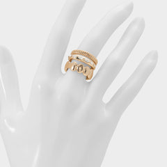 Gold/clear multi Bublle in Gold Clear Multi - Stackable rings | Aldo