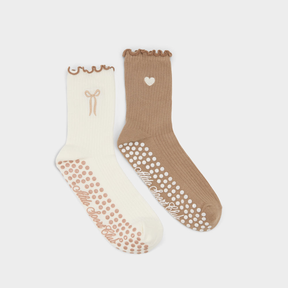 Dark beige Pilatesock in Dark Beige - Pilates socks | Aldo