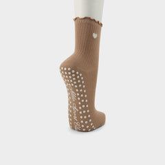 Dark beige Pilatesock in Dark Beige - Pilates socks | Aldo