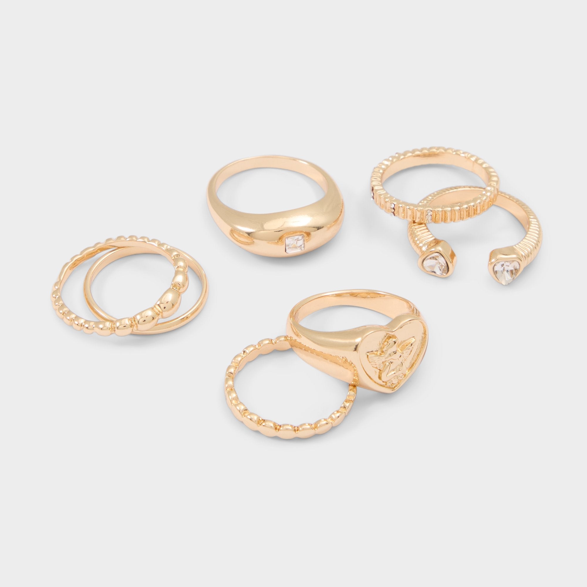 Gold/Clear Multi Anngellica in Gold Clear Multi - Multi-finger rings | Aldo