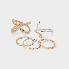 Gold/Clear Multi Blancan Gold/Clear Multi Women's Rings - Multi finger rings | Aldo