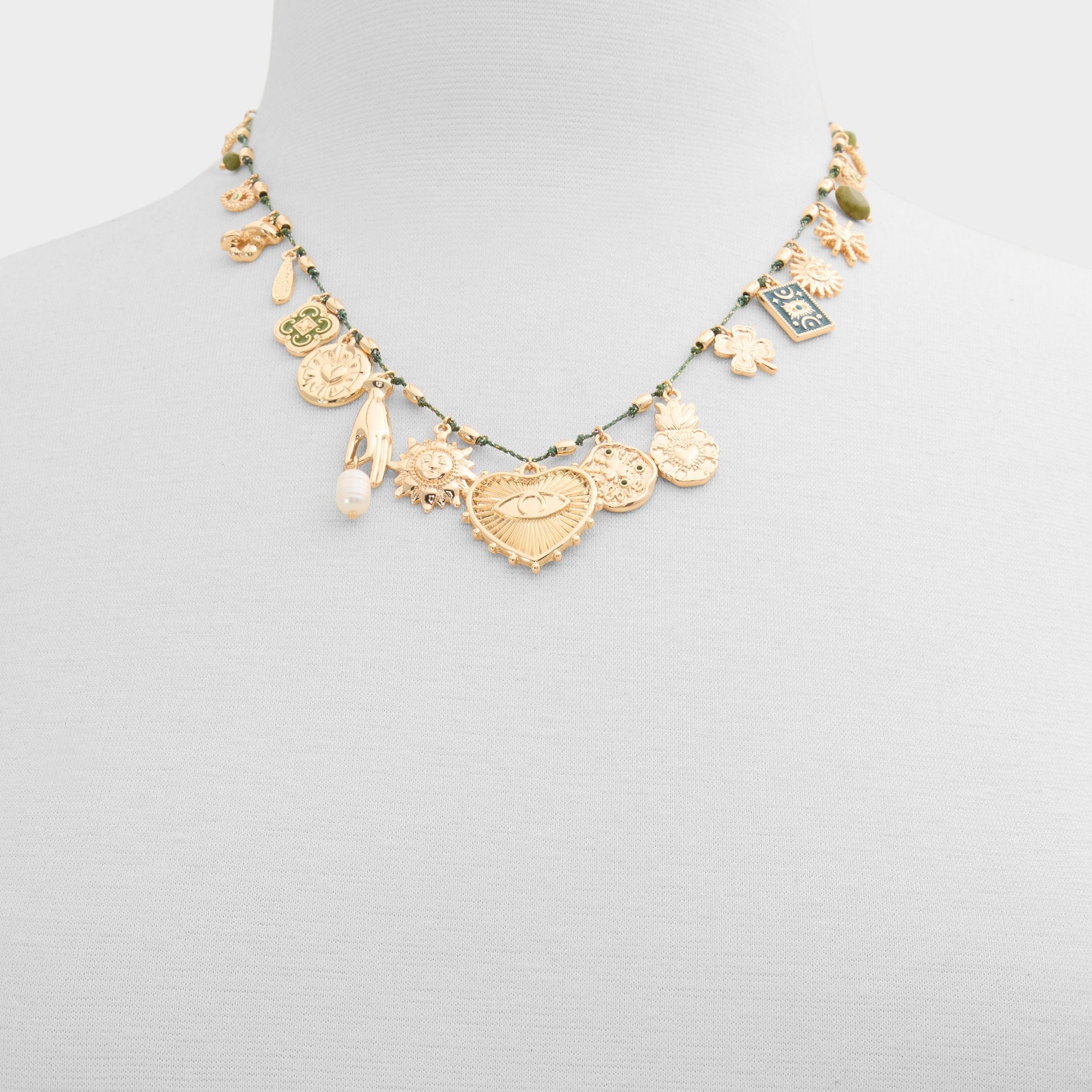Dark green Bohemian in Dark Green - Charm necklace | Aldo
