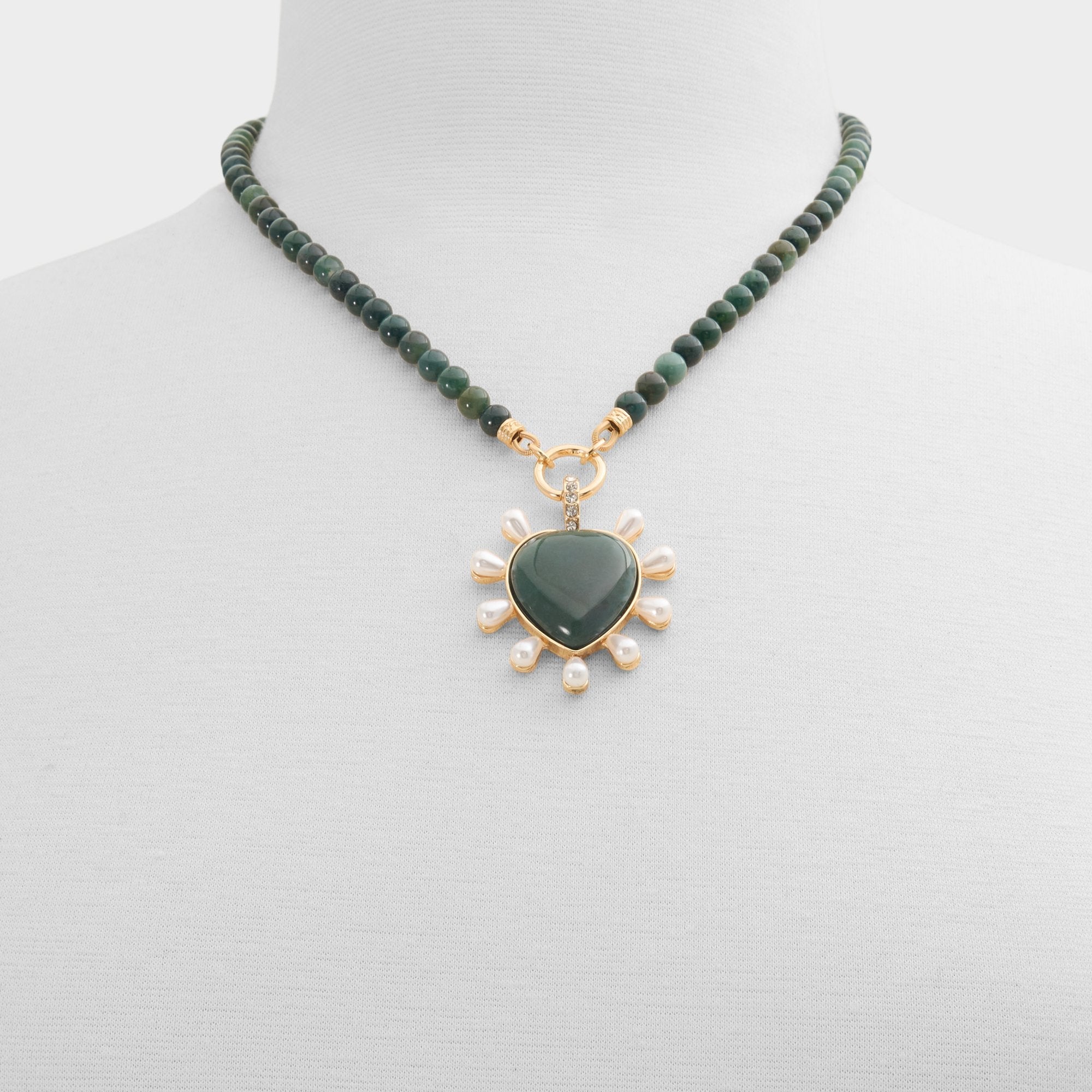 Dark green Preciousheart in Dark Green - Necklace | Aldo
