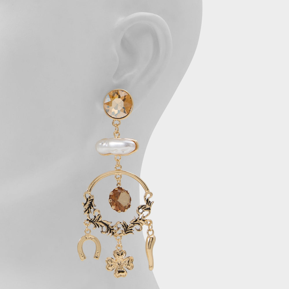 Champagne Chances in Champagne - Chandelier earrings | Aldo