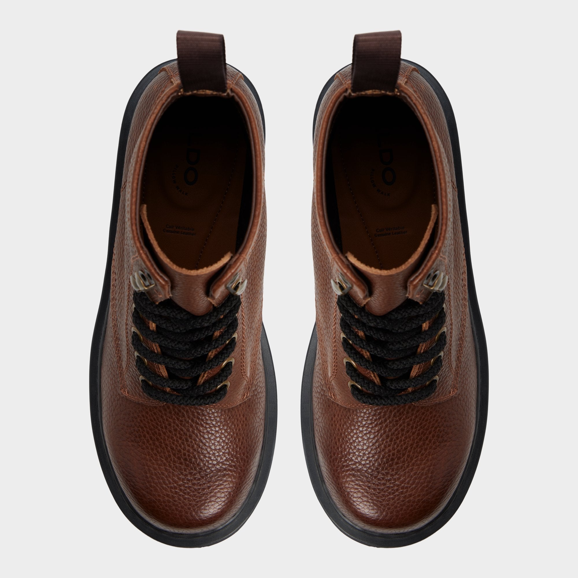 Dark brown Doublezero in Dark Brown - Combat boot, Lug sole | Aldo