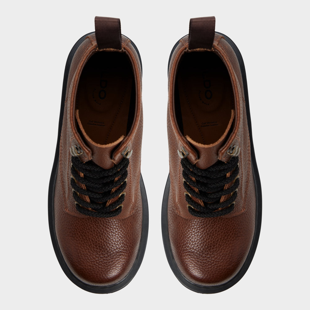 Dark brown Doublezero in Dark Brown - Combat boot, Lug sole | Aldo