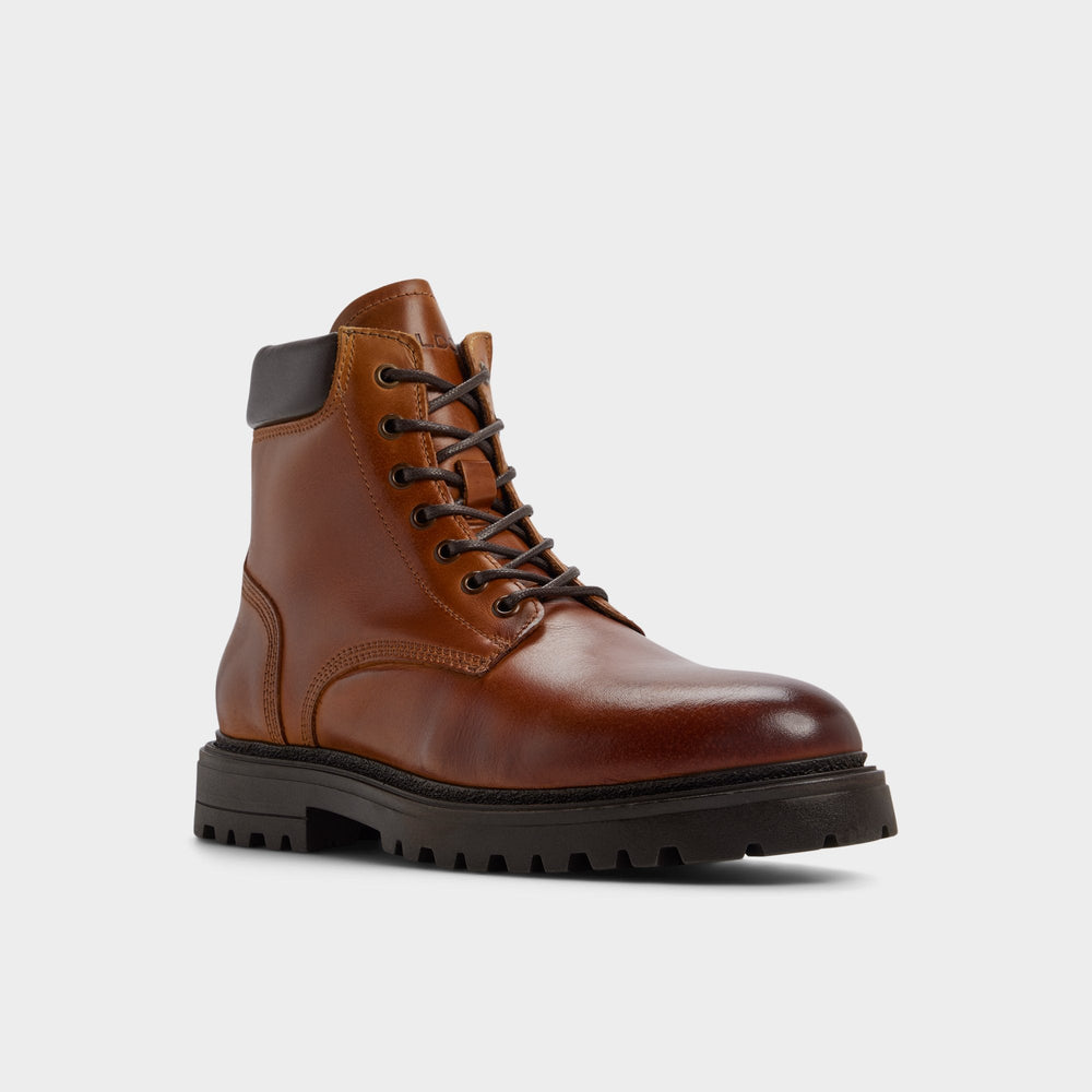 Cognac Draco in Cognac - Combat boot, Lug sole | Aldo