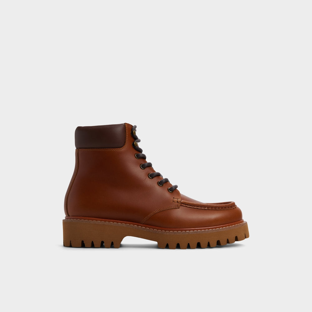 Cognac Grier in Cognac - Combat boot, Lug sole | Aldo