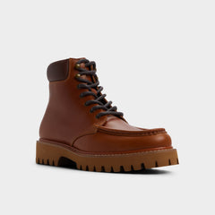 Cognac Grier in Cognac - Combat boot, Lug sole | Aldo