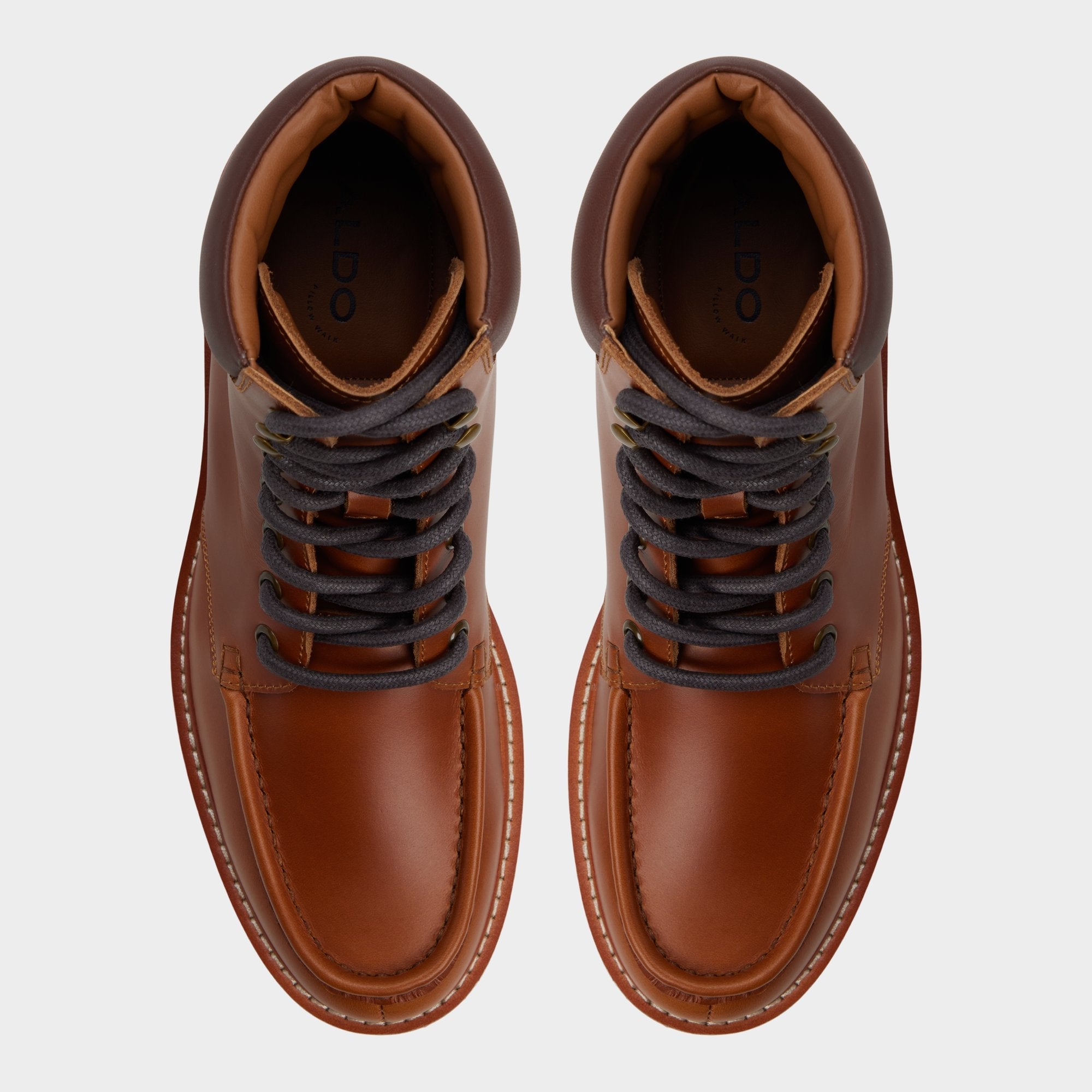 Cognac Grier in Cognac - Combat boot, Lug sole | Aldo