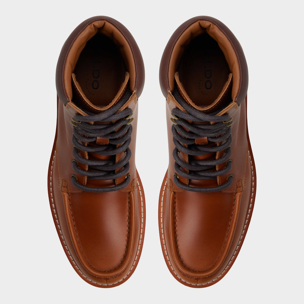 Cognac Grier in Cognac - Combat boot, Lug sole | Aldo