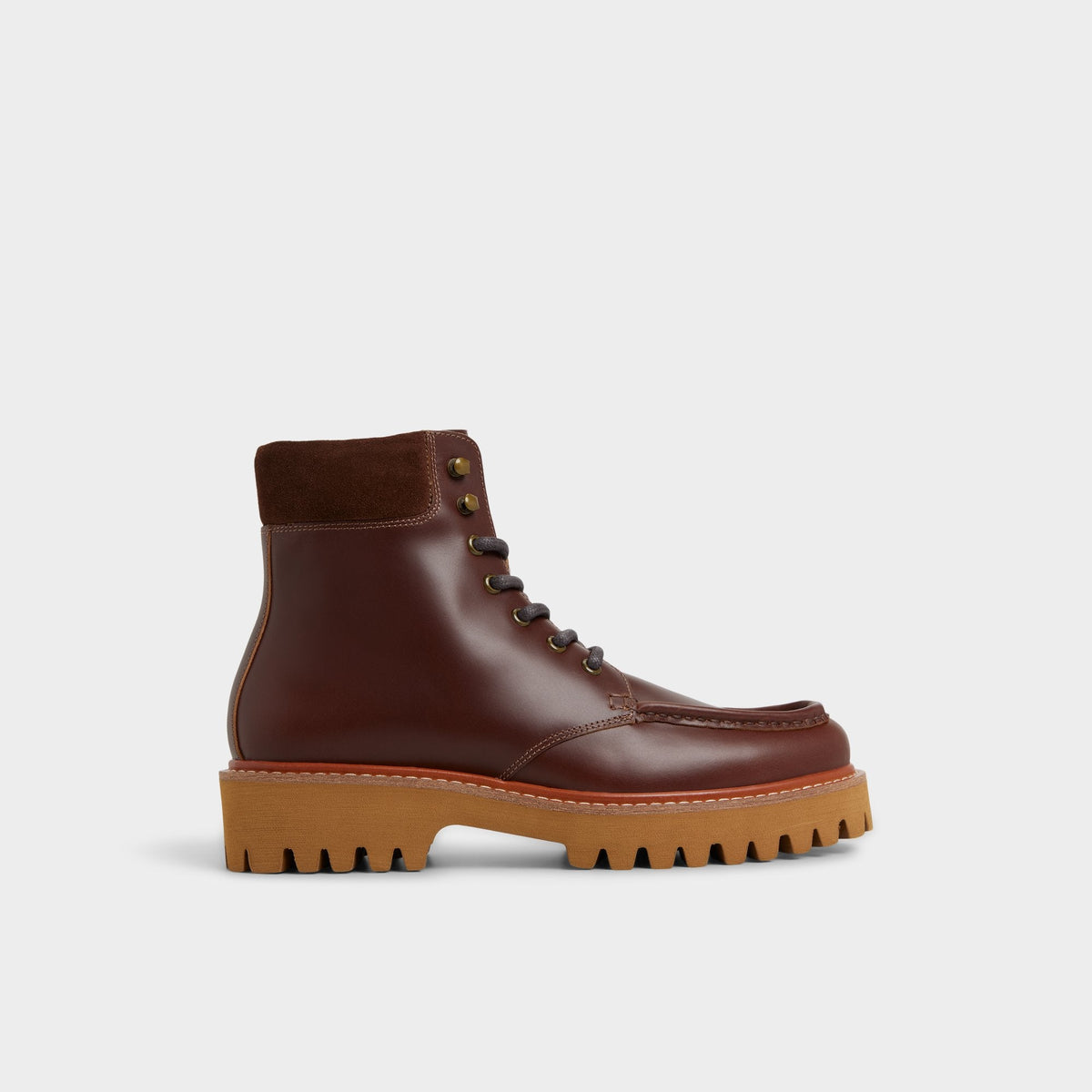 Medium brown Grier in Medium Brown - Combat boot, Lug sole | Aldo